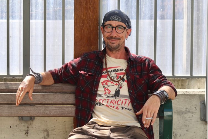 Person sitting and smiling